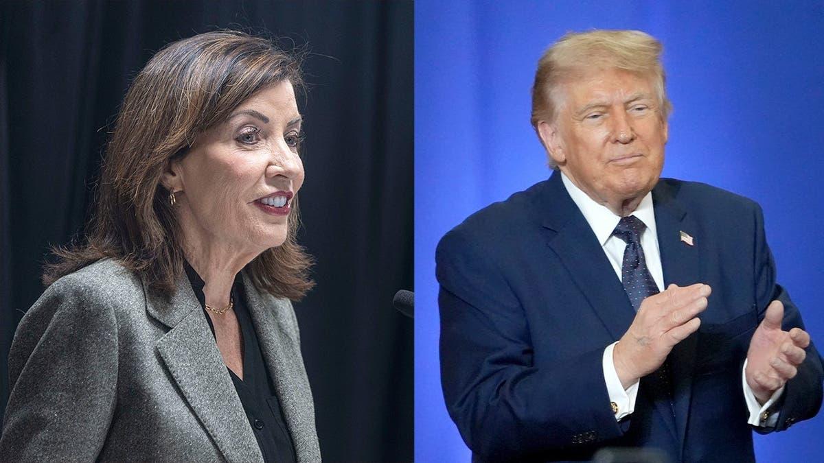 Kathy Hochul e Donald Trump