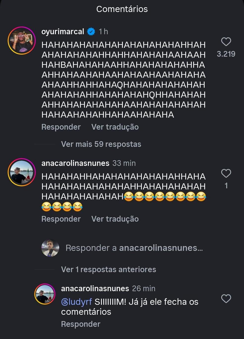 Comentários na postagem de Shiogai