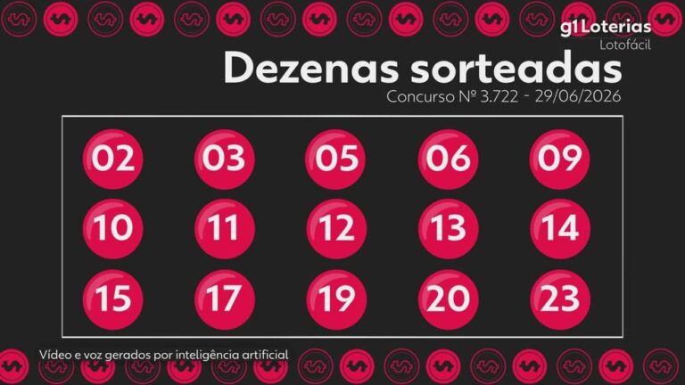 Resultado do concurso 3722 da Lotofácil: Números sorteados e prêmios acumulados