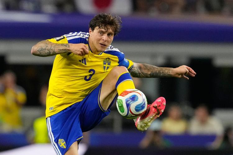Jogadores da Suécia durante a Copa do Mundo
