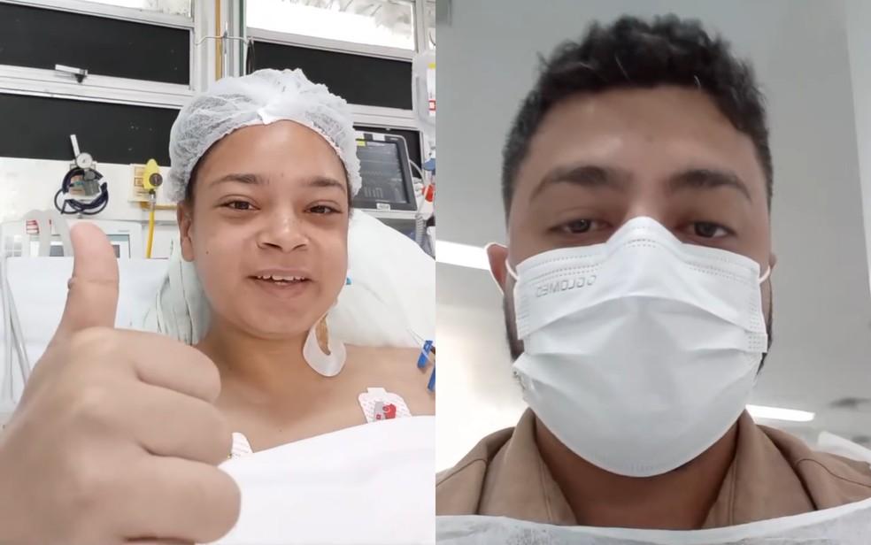 Jovem mordida por tubarão e médico que a salvou em Boa Viagem, na Zona Sul do Recife