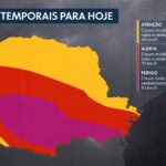 Alerta máximo no Paraná: Tempestades e chuvas intensas nesta semana
