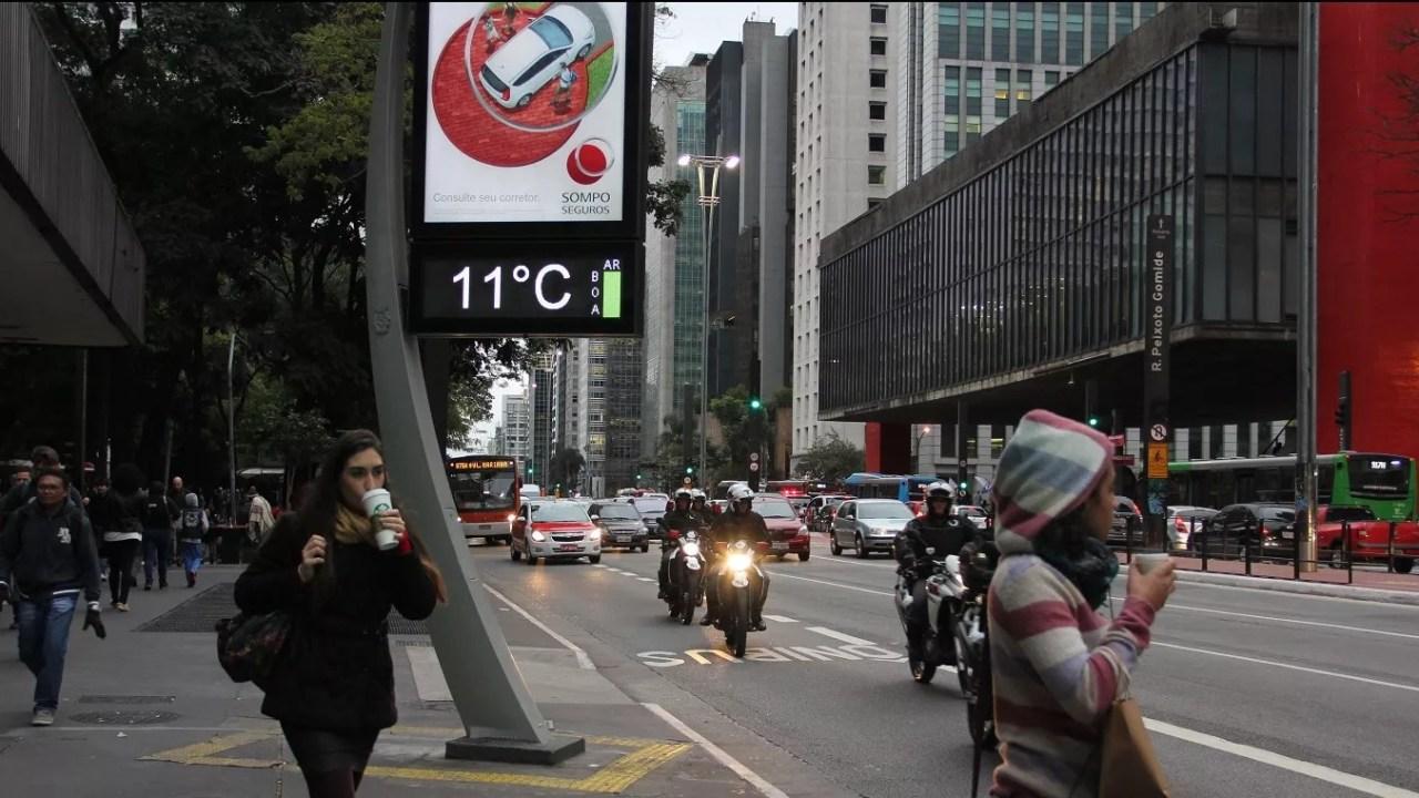 Frente fria em São Paulo