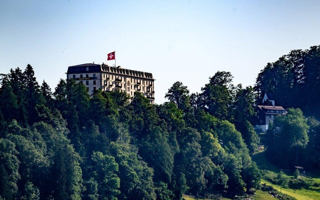 Burgenstock luxury hotel complex above Lake Lucerne, Switzerland