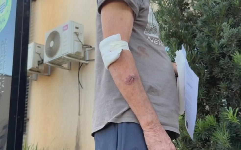 Pitbull salva idoso de ser agredido pelo filho