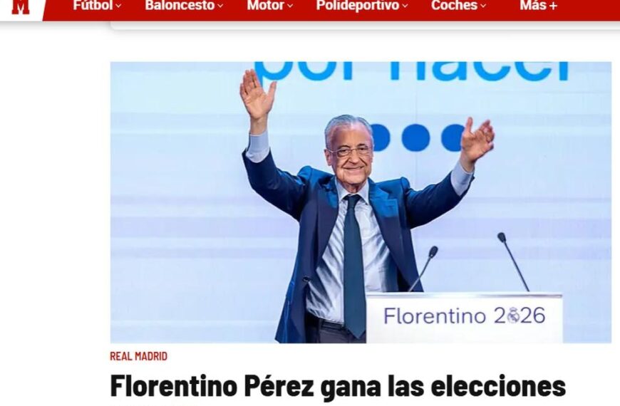 Florentino Pérez é reeleito presidente do Real Madrid e promete mudanças audaciosas