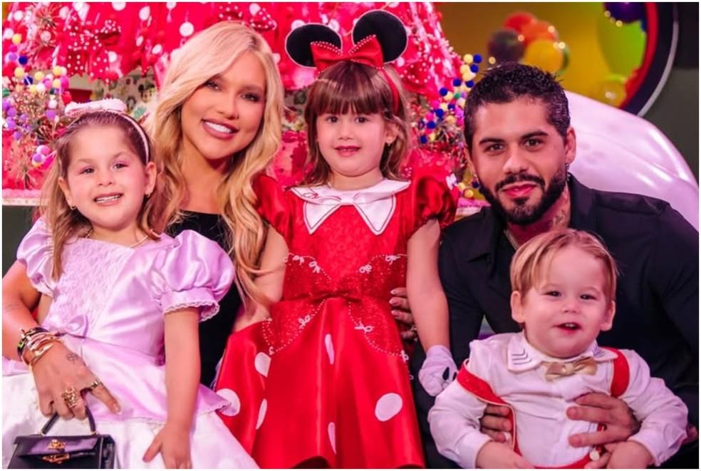 Virginia Fonseca e Zé Felipe com os filhos