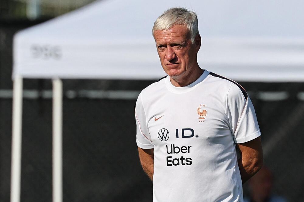 Didier Deschamps durante treinamento