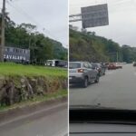 Motoristas fogem de arrastão na Rodovia dos Imigrantes e acabam trafegando na contramão