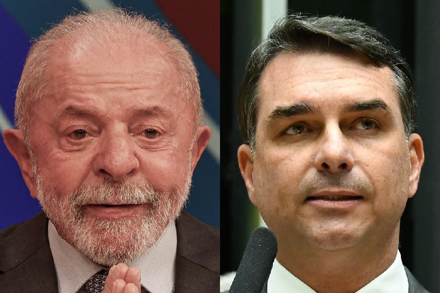 Lula e Flávio Bolsonaro