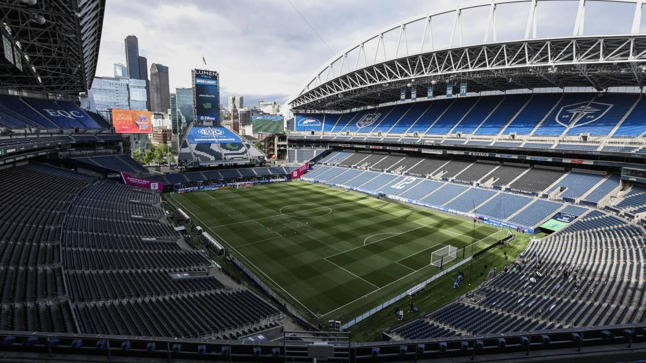 Vista Geral do Lumen Field em Seattle, Washington, antes do jogo