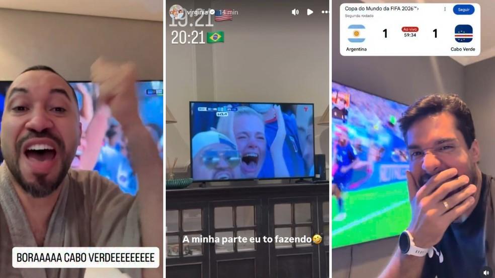 Virginia e famosos torcem contra Argentina