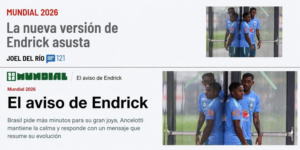 Jornal 'Marca' elogia Endrick