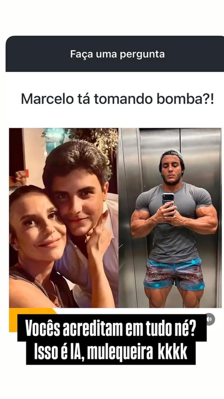 Filho de Ivete Sangalo desmente rumores sobre uso de anabolizantes após foto viral
