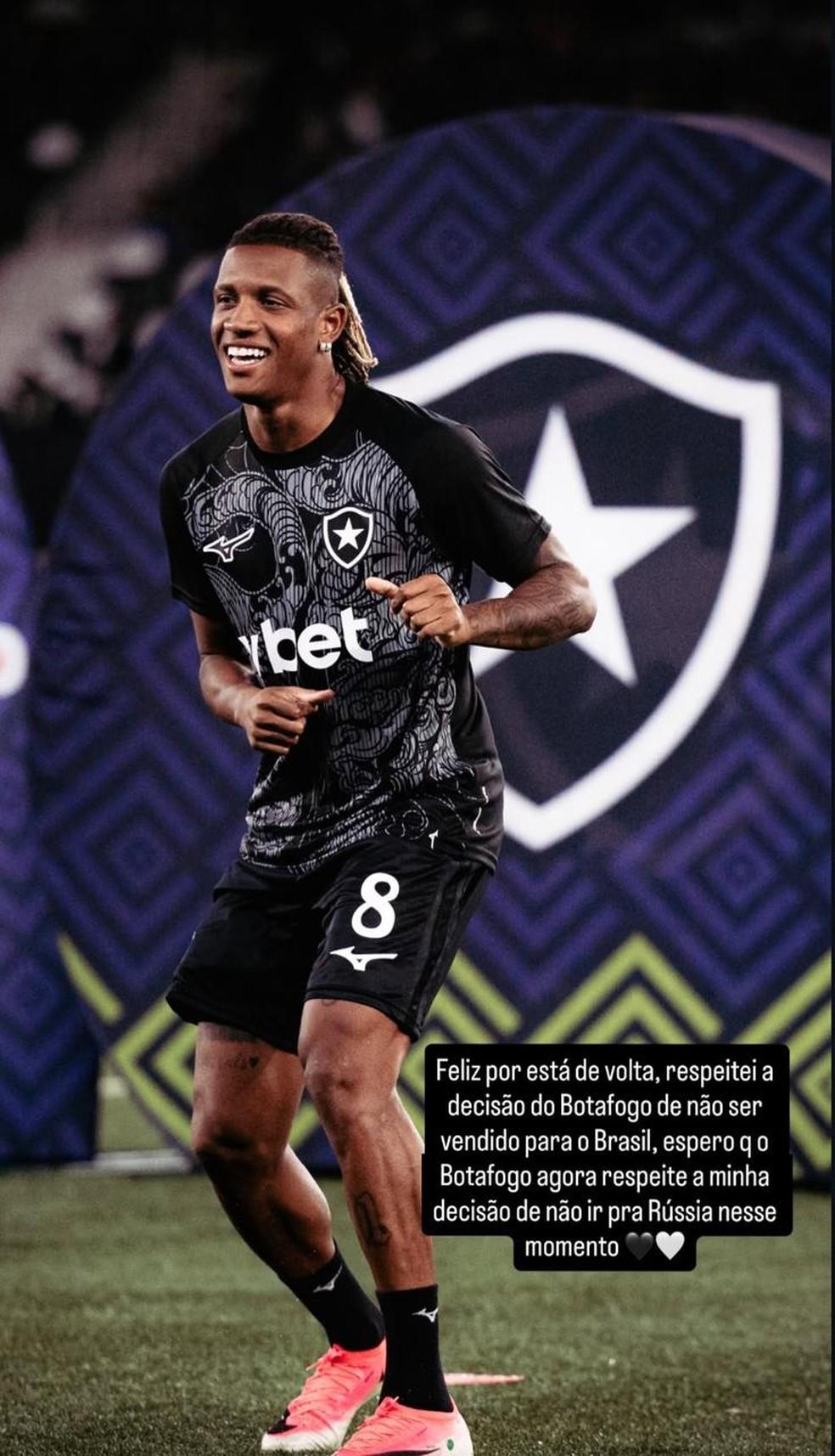 Danilo se manifesta nas redes sociais após negociação entre Botafogo e Palmeiras