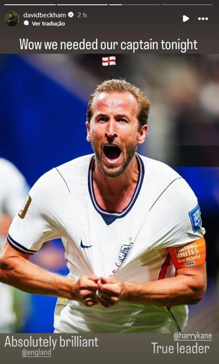 David Beckham elogia Harry Kane após vitória da Inglaterra na Copa do Mundo 2026