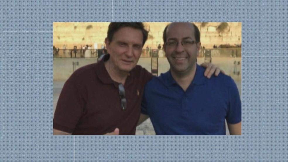 Crivella e Rafael Alves — Foto: Reprodução/TV Globo