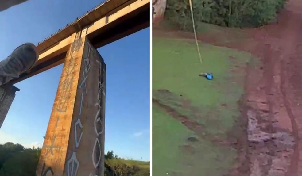 Criança no chão após salto de rope jump antes da morte de jovem em Limeira