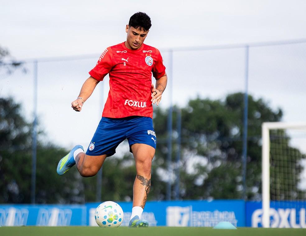 Alejo Véliz em treino pelo Bahia