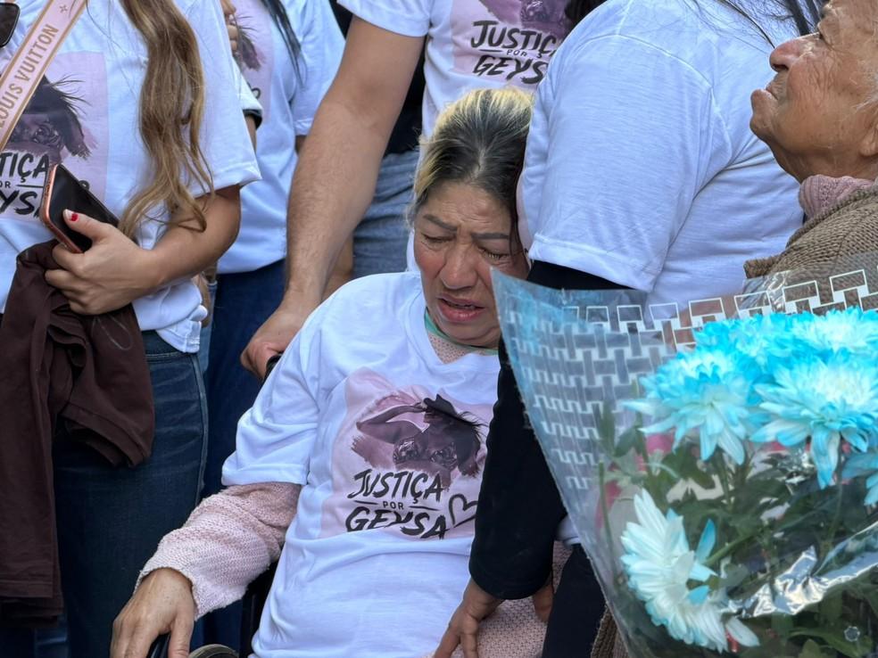 Mãe de vítima de feminicídio.