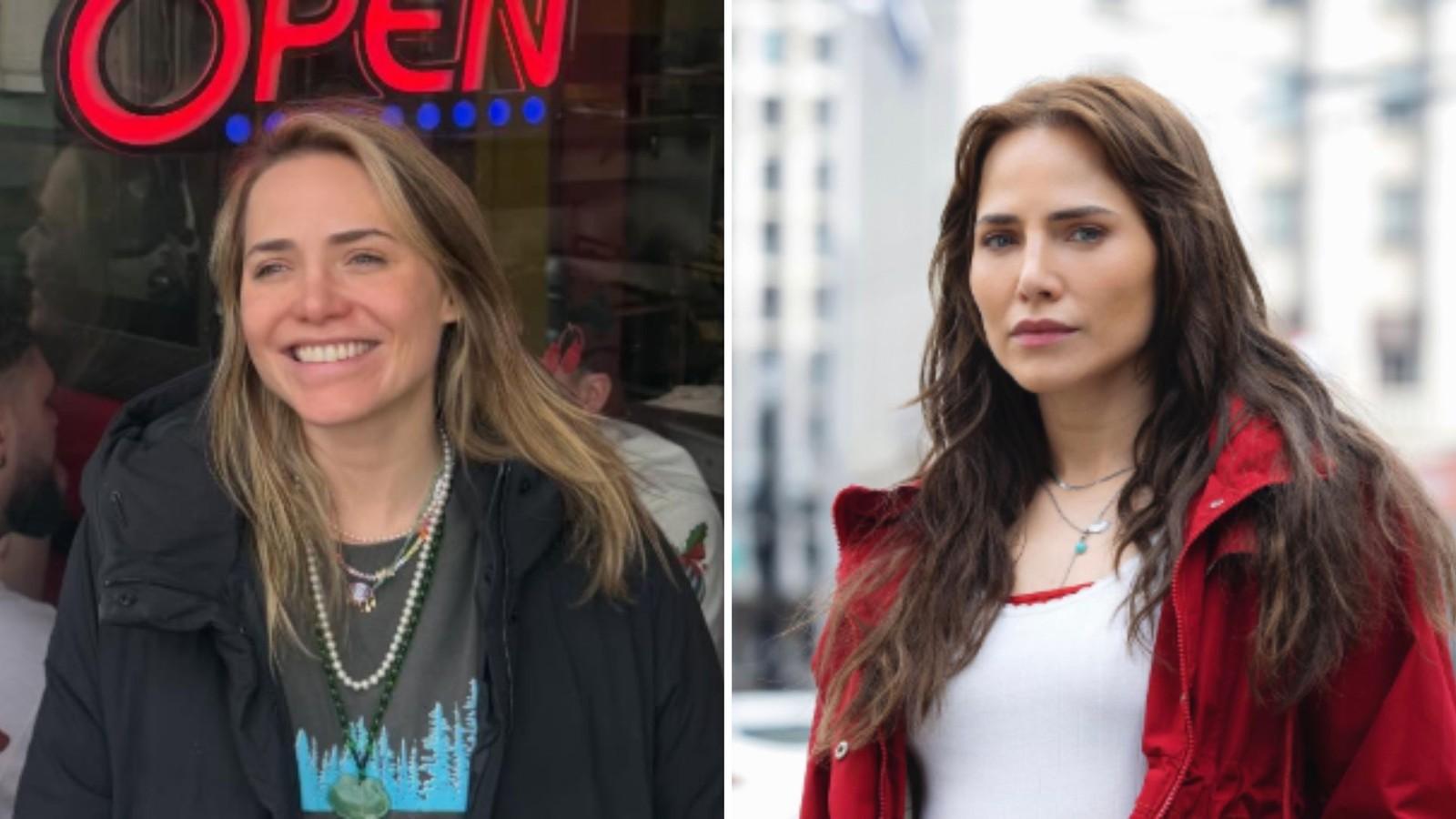Letícia Colin escureceu as madeixas para dar vida à Adriana, protagonista de 'Quem Ama Cuida'.