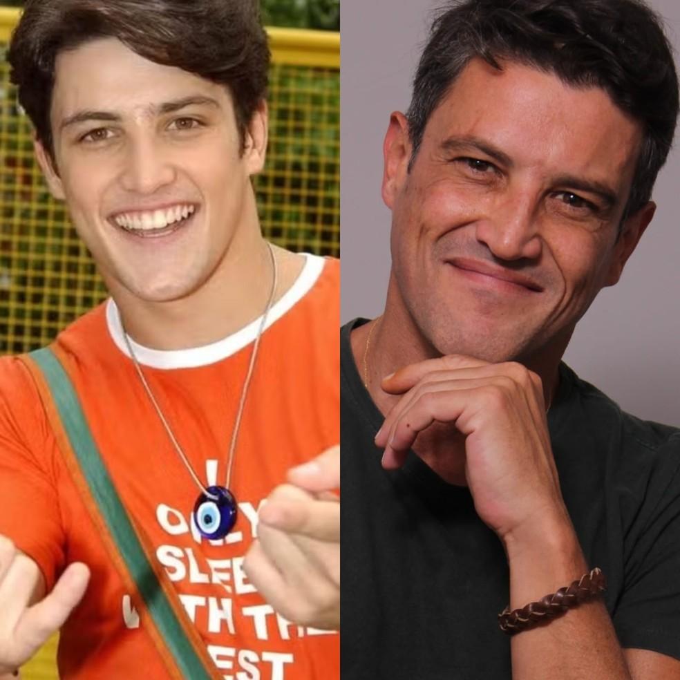 Alexandre Slaviero na época de Malhação e hoje em dia