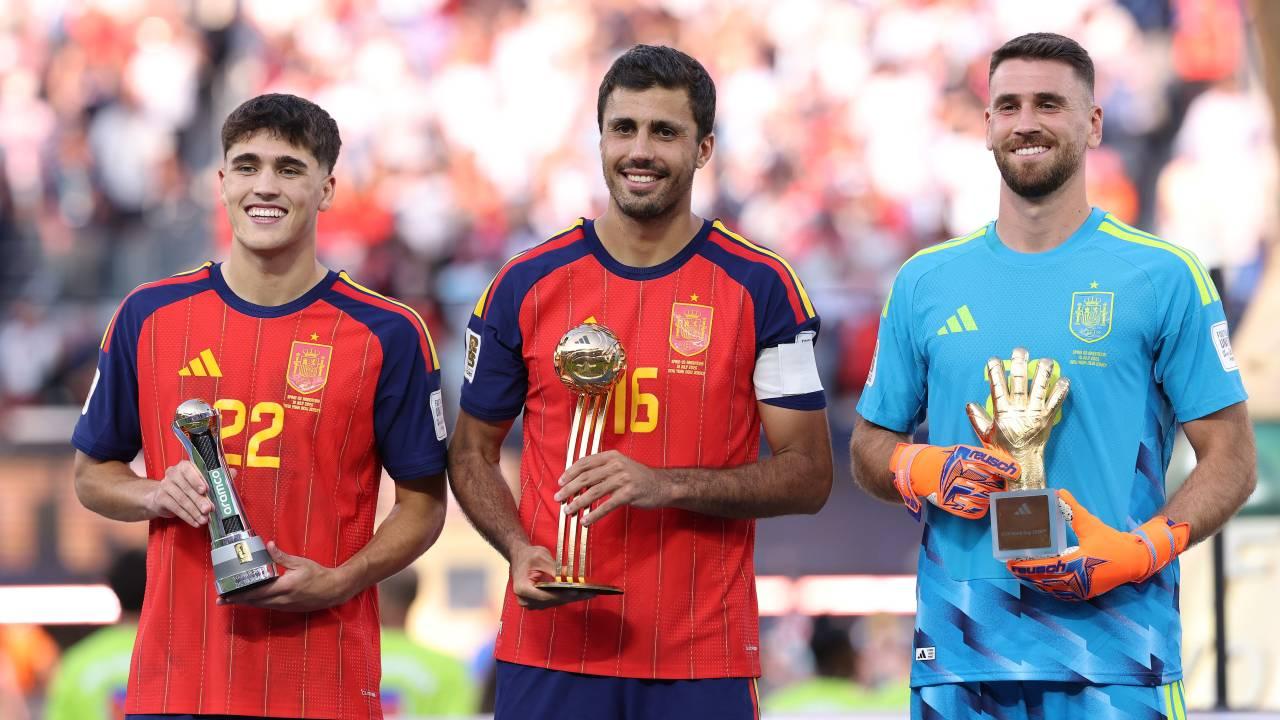 Três jogadores da seleção espanhola com prêmios individuais