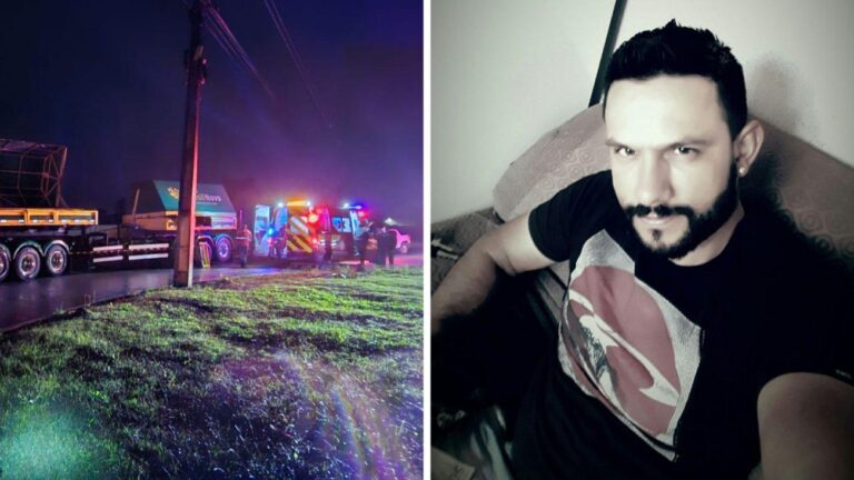 Motorista é encontrado morto prensado por carreta na BR-280 em SC