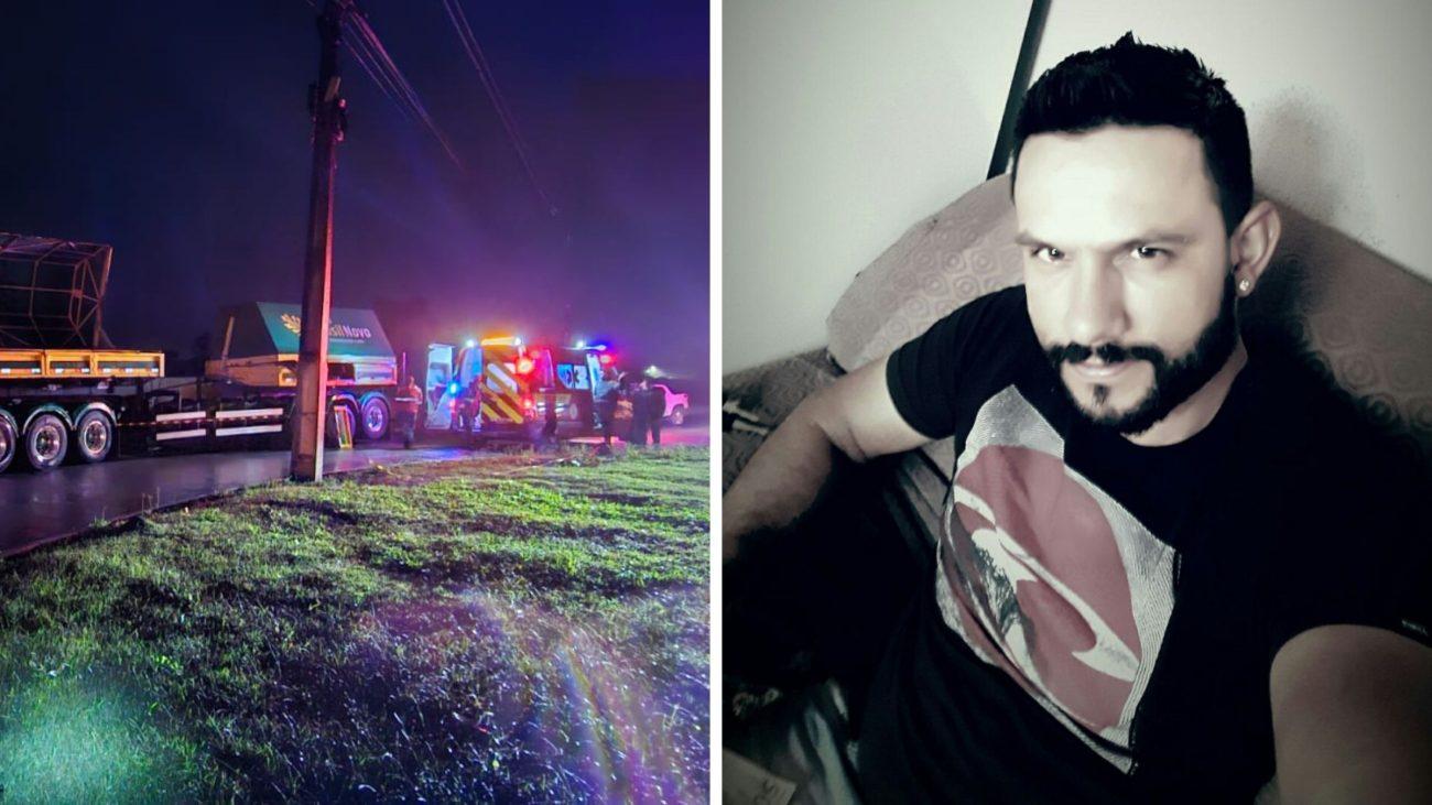 Motorista morre prensado pela própria carreta em acidente na BR-280 em SC 'Vai em paz, meu amigo'