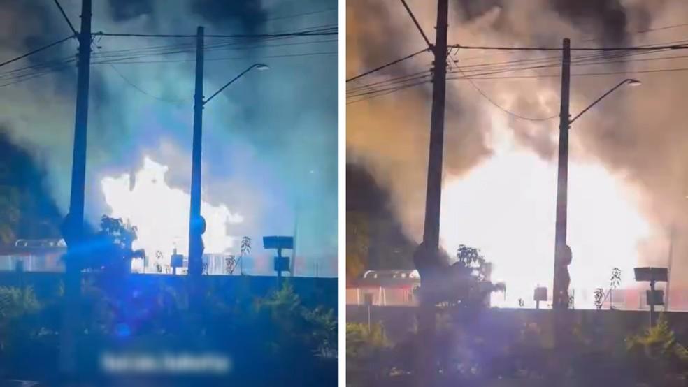 Explosão causada por falha na fiação da CPTM