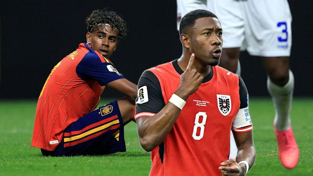 David Alaba trifft mit Österreich auf Lamine Yamal.