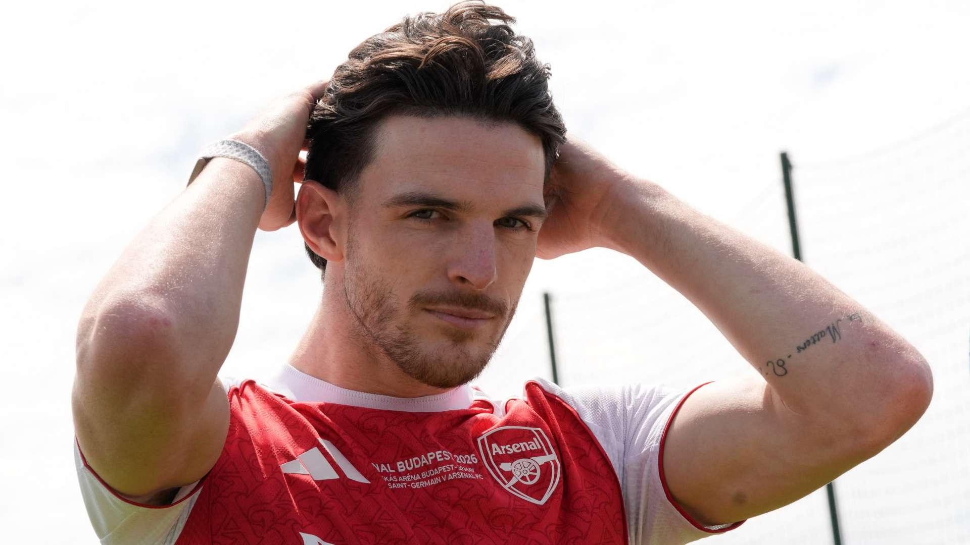 Declan Rice jogando pelo Arsenal
