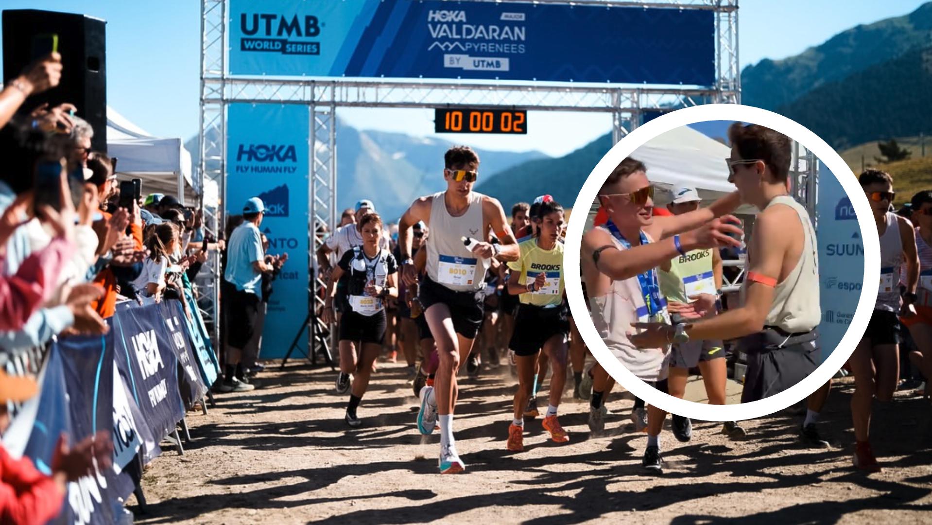 Oriol Cardona no pódium do Val d'Aran by UTMB