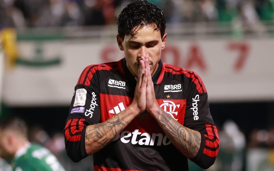 Pedro comemorando gol em Chapecoense x Flamengo pelo Campeonato Brasileiro