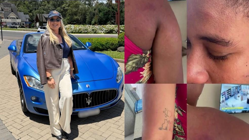 Carolina Sthela Ferreira dos Anjos foi presa suspeita de agredir e torturar a empregada doméstica grávida Samara Regina, de 19 anos — Foto: Reprodução