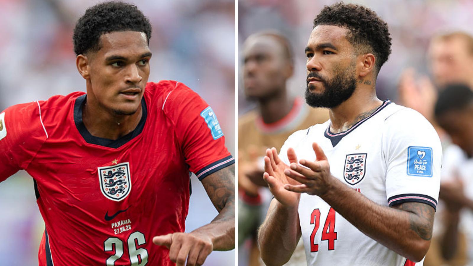 Jarell Quansah e Reece James jogando pela Inglaterra