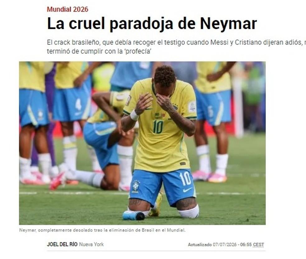 Marca vê 'paradoxo cruel' em despedida de Neymar