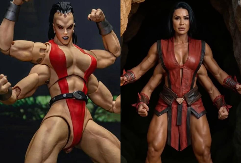 Sheeva e Gracyanne em montagem