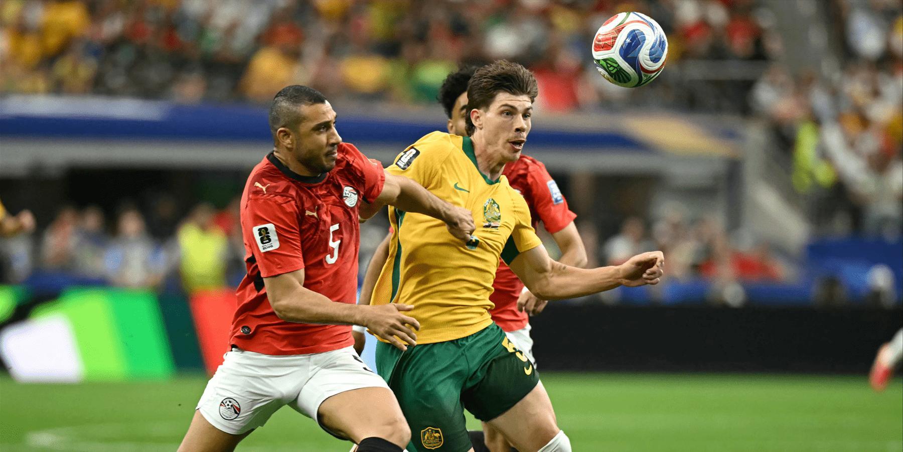 Estatísticas do jogo entre Austrália e Egito na Copa do Mundo 2026.