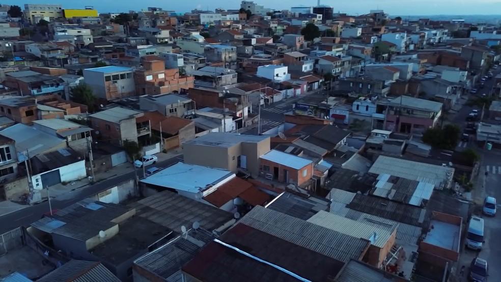 Imagem aérea da periferia de Campinas